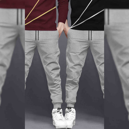 (Pack Of 2) Printed Tracksuit For Men Maroon & Black