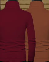 full sleeve tshirt combo of 2 | high neck | all colors