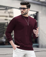 Mens Tracksuit - Full Sleeve Maroon t-shirt / Navy Blue Trackpant