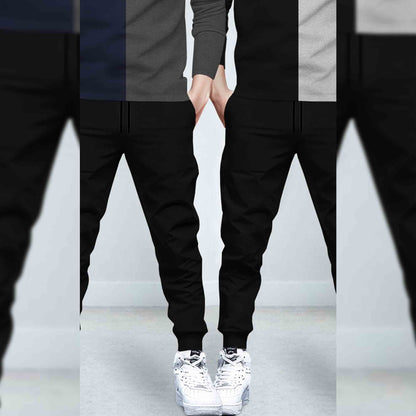 (Pack Of 2) Printed Tracksuit Navy & Black Hooded T-shirts - Matching Plain Trackpants