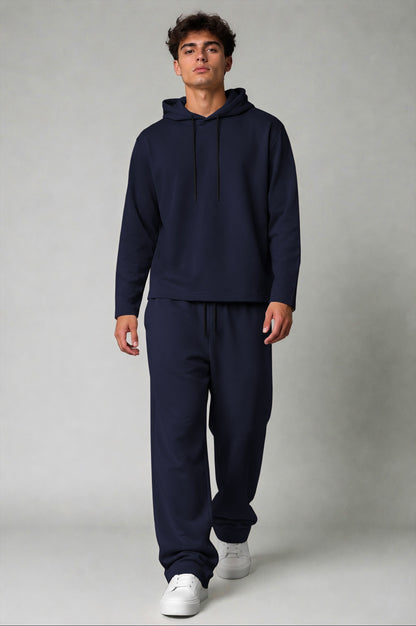 Outfit Set Plain hooded Tshirt - Plain Loose Fit Trackpants
