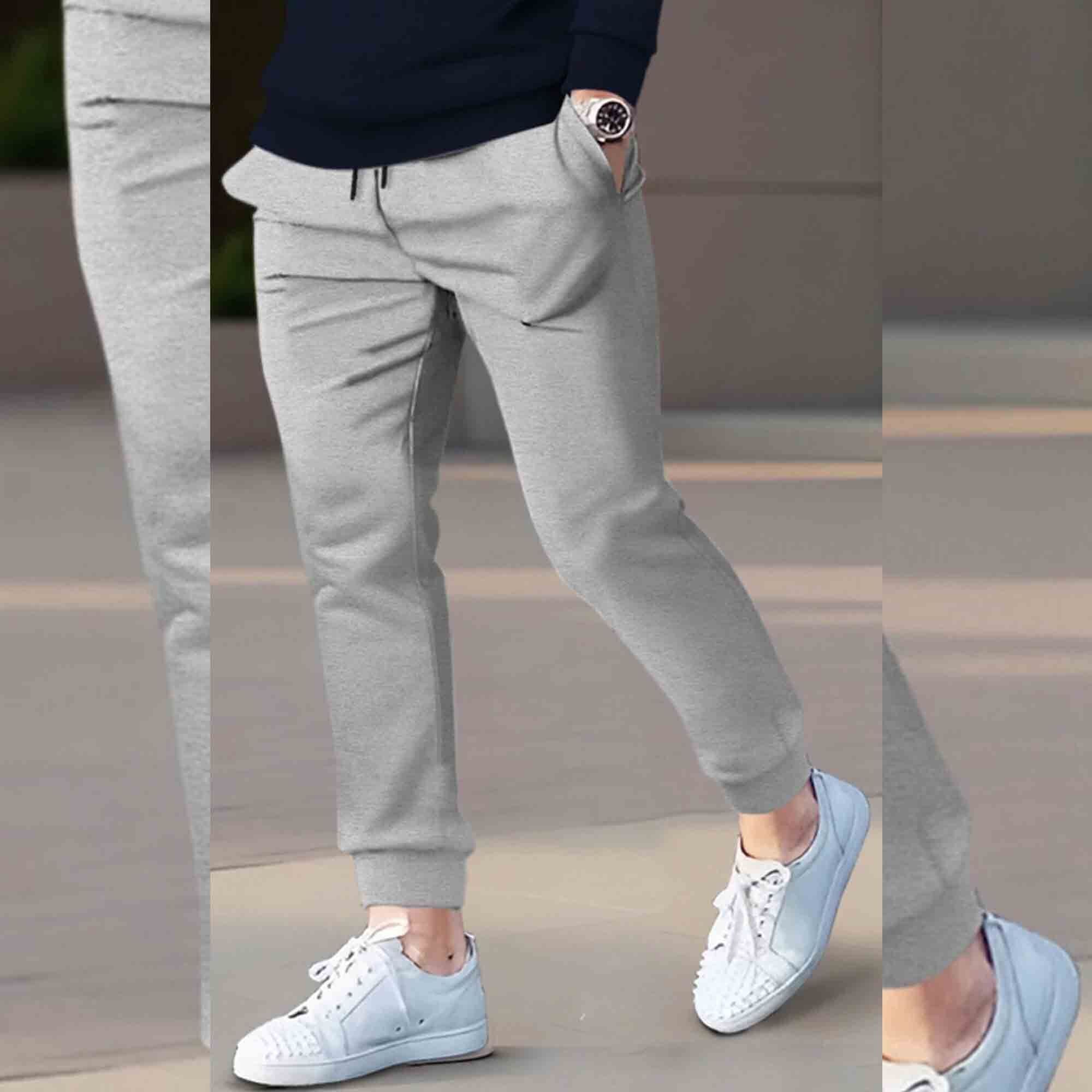 Mens Tracksuit - Full Sleeve Navy t-shirt Plain Grey Trackpant