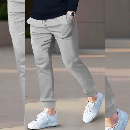 Mens Tracksuit - Full Sleeve Navy t-shirt Plain Grey Trackpant