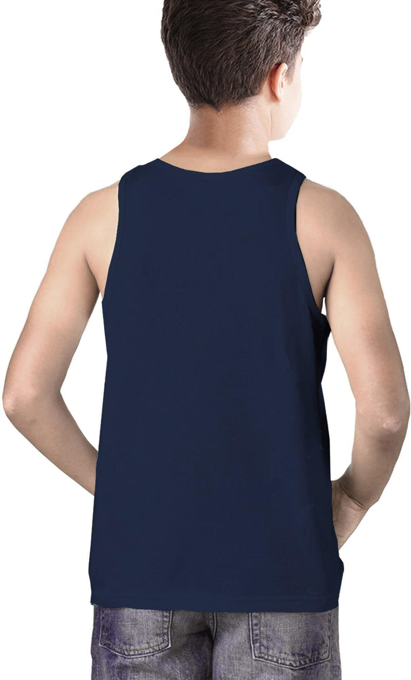 Boys Printed Vest For Cotton Blend / Navy Blue