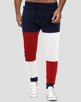 Men Plain Color Blocked Multicolor Jogger