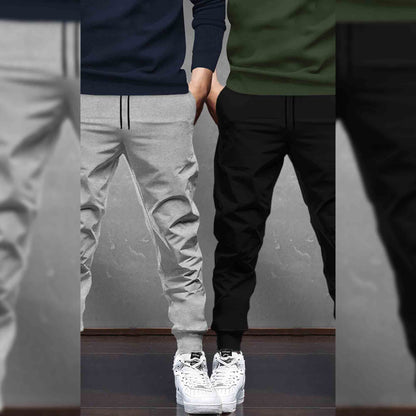 (Pack Of 2) Tracksuit Olive & Grey Hooded T-shirts / Matching Black Trackpants