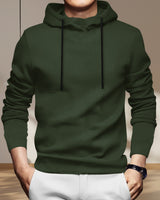 Men Plain Full Sleeve Hooded T-shirt - 3 Variants