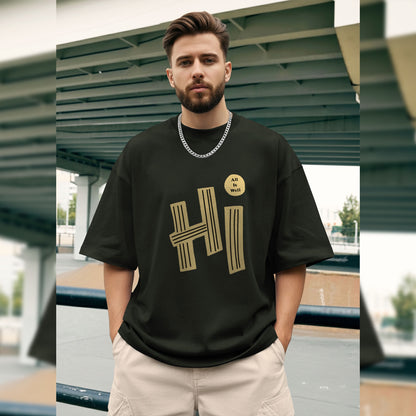 Mens Loose Fit Baggy T-shirt Olivegreen