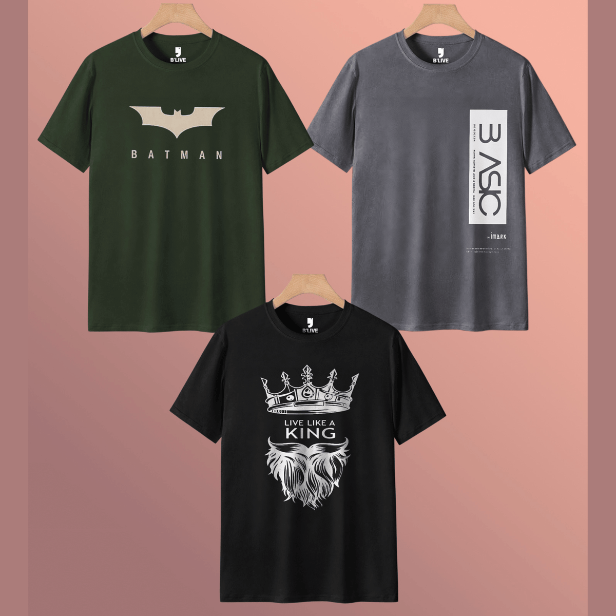 Mens Half Sleeve Round Neck Multicolor Printed T-shirts