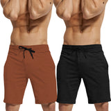 mens short-PACK OF 2-Brown-black