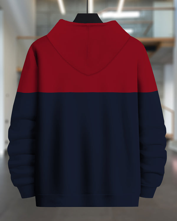 Avenger Printed Sweatshirt-Red & Navy