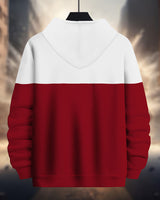 Avenger Printed Sweatshirt-White & Red