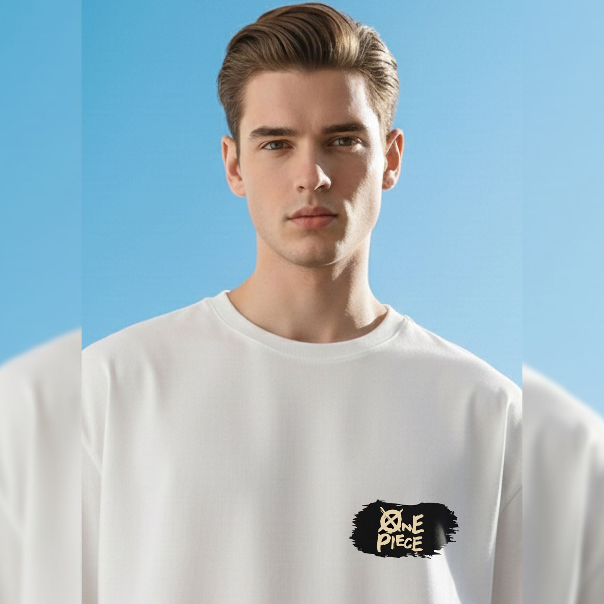 Mens Loose Fit Back Printed Oversized Tshirt White – TRIPR