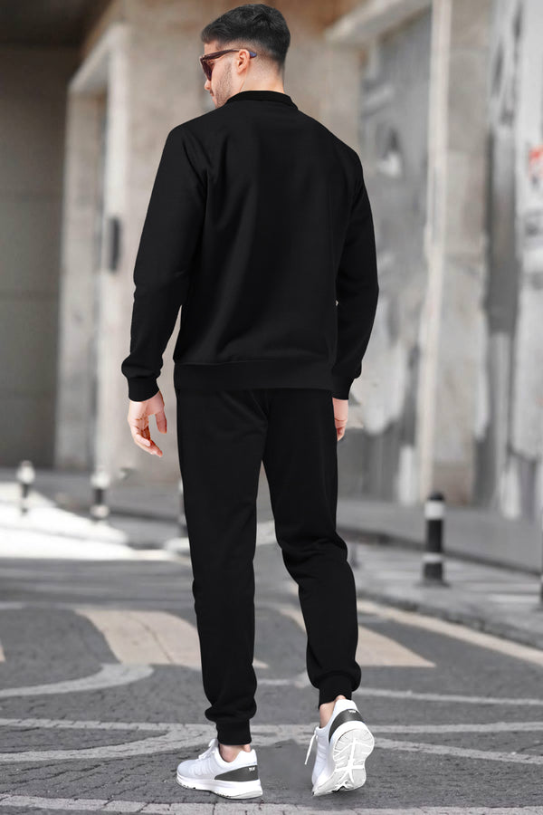 Tracksuit For Men Black Plain Jacket / Black Plain Trackpant