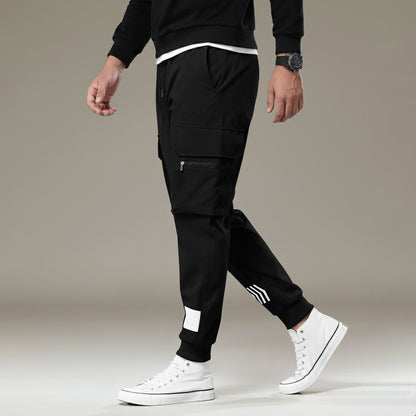 Men Black Printed Cargo Jogger