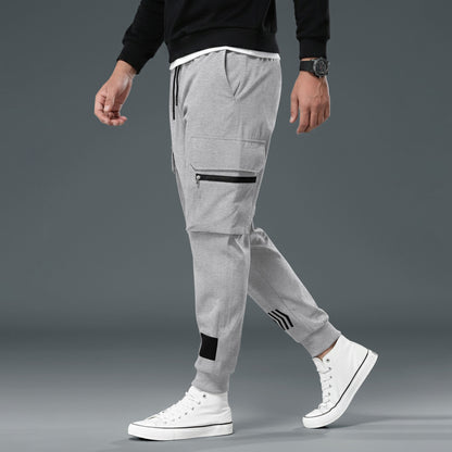 Men Grey Printed Cargo Jogger