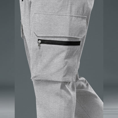 Men Grey Printed Cargo Jogger