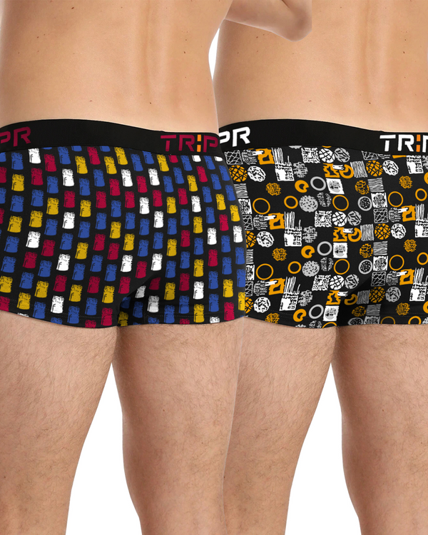 (PACK OF 2) Men Multicolor Printed Trunk