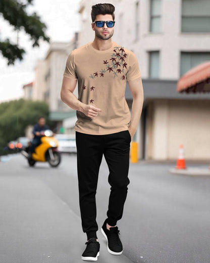 Track Suit Half Sleeve Colorblocked T-shirt with Plain Tackpants- 17 Variants