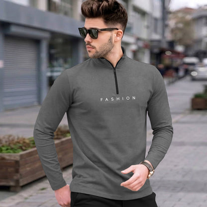 Mens High Neck Full Sleeve Cotton Blended T-shirts