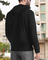 Mens Dope Model Full Sleeve Hooded T-shirt / Black