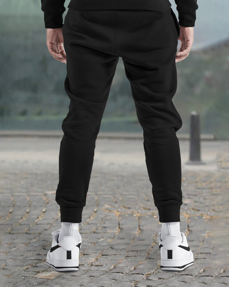 Mens Printed Dope Black Track Pant