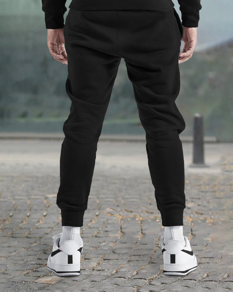 Mens Printed Gen Z Black Track Pant