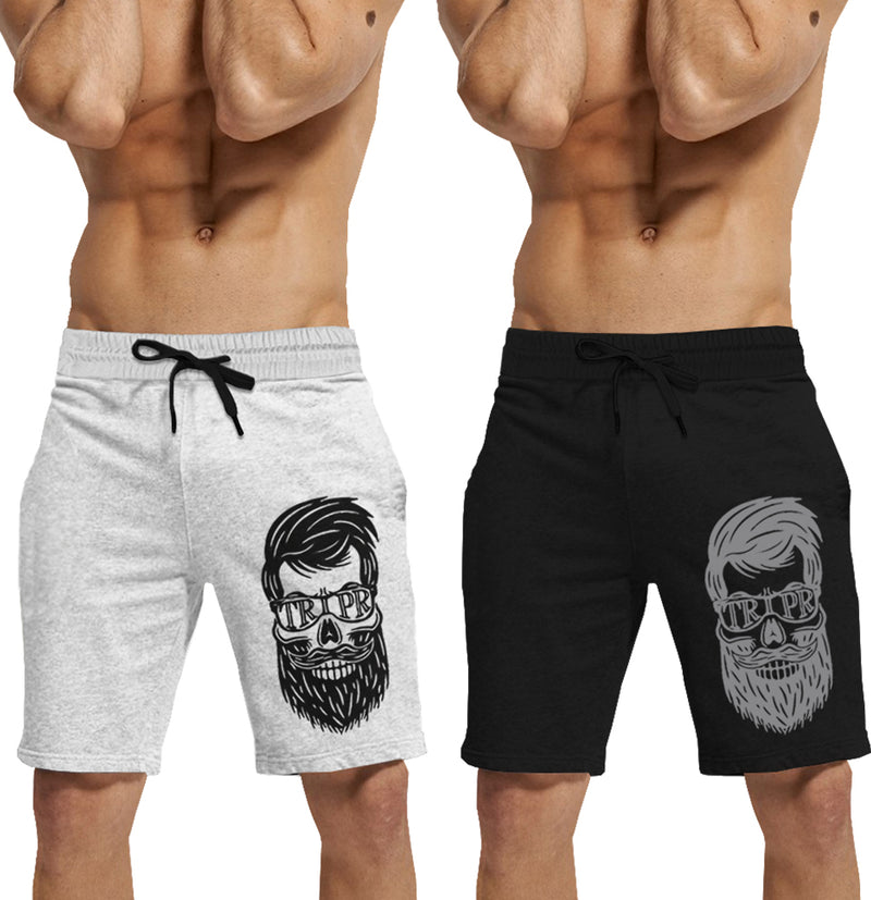 mens short-PACK OF 2-grey-black