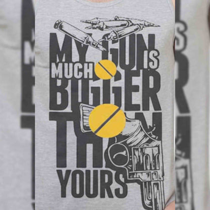 Men Printed Grey Tank Top Vest