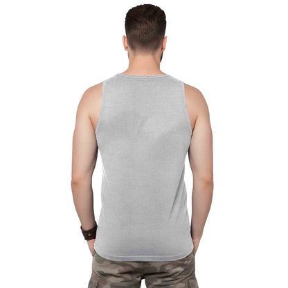 Men Printed Grey Tank Top Vest