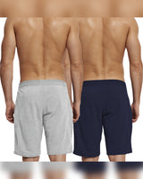 mens short-PACK OF 2-navyblue-grey