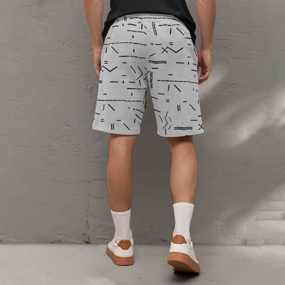 Men Printed Regular Fit Shorts Grey