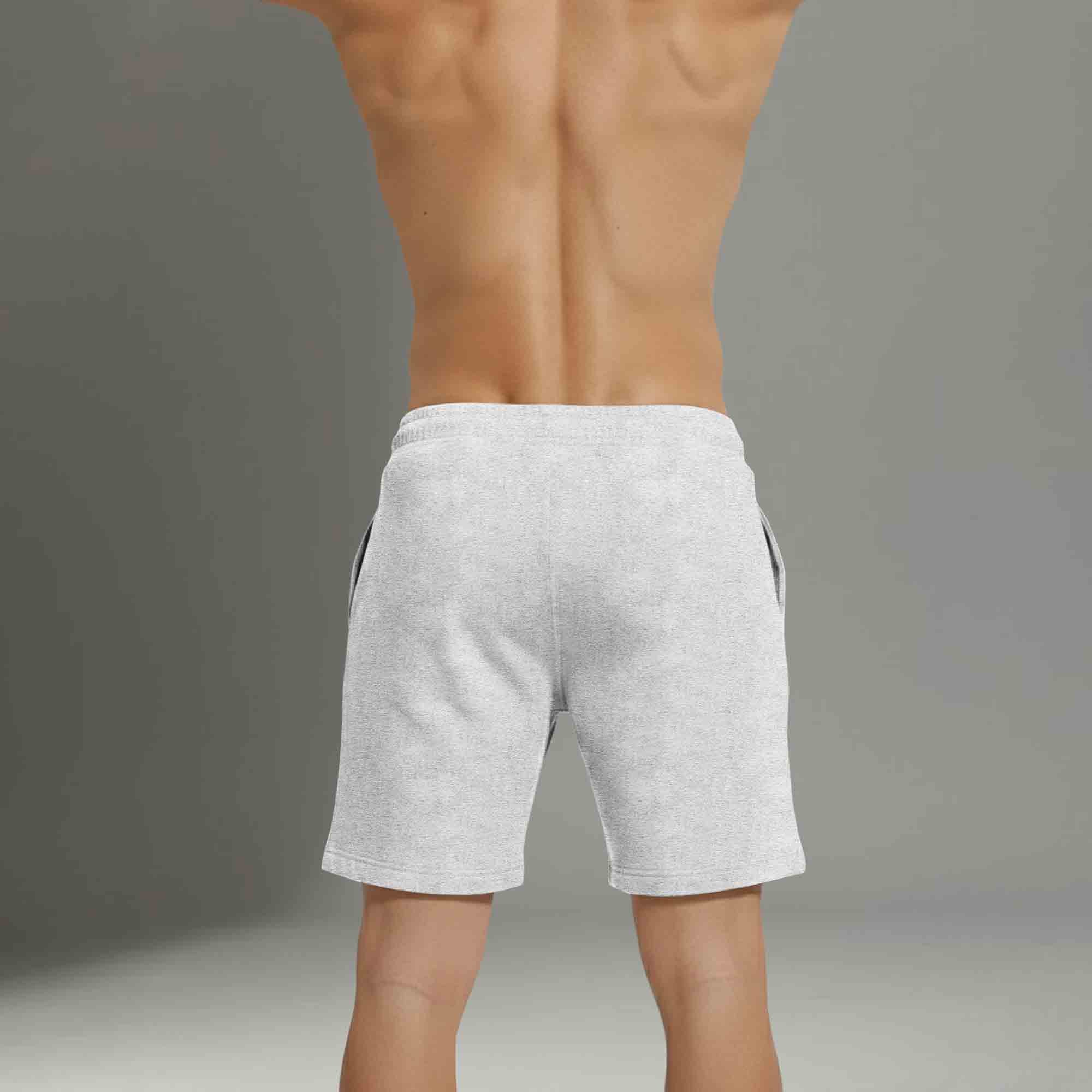 Mens Grey Printed Short