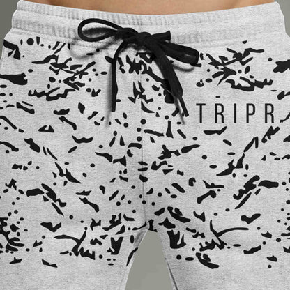 Printed Men Grey Regular Shorts