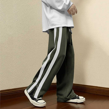 Men’s Olivegreen Trackpant with White Side Stripes