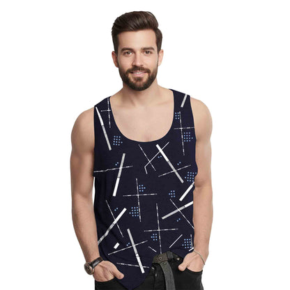 Men Sleeveless Printed Vest with 17 Variants