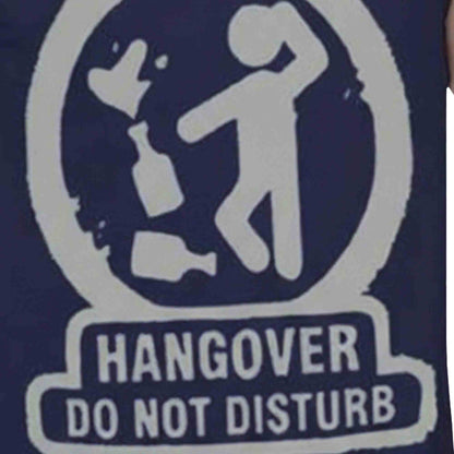 Men Printed Navy Blue Tank Top Hangover Vest