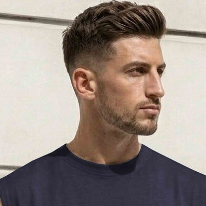 Men Back Printed Round Neck Vest Navyblue
