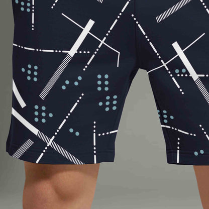 Men Blue Printed Regular Shorts