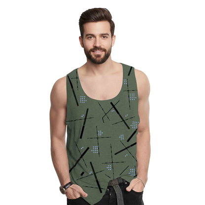 Men Sleeveless Printed Vest with 17 Variants