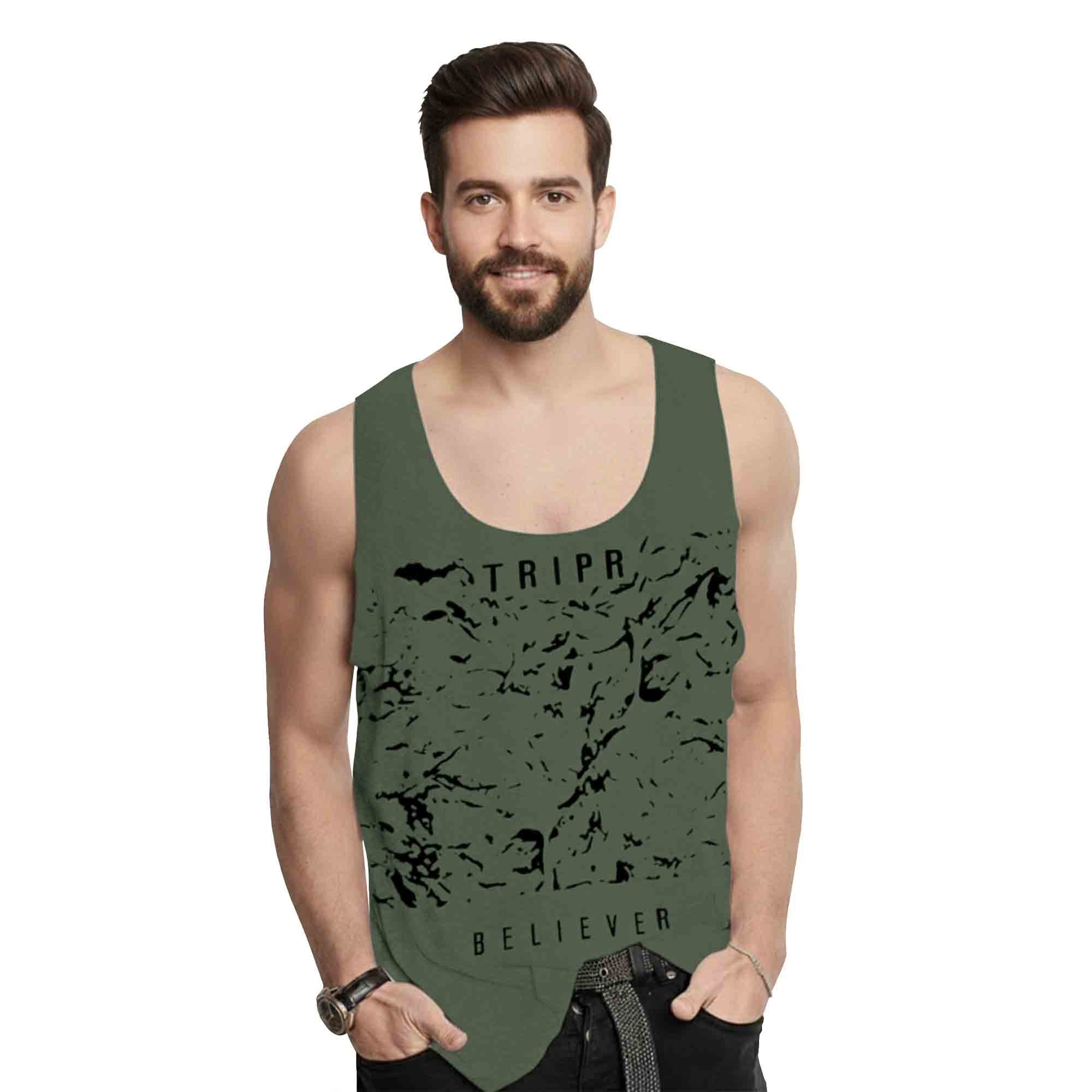 Men Sleeveless Printed Vest with 17 Variants