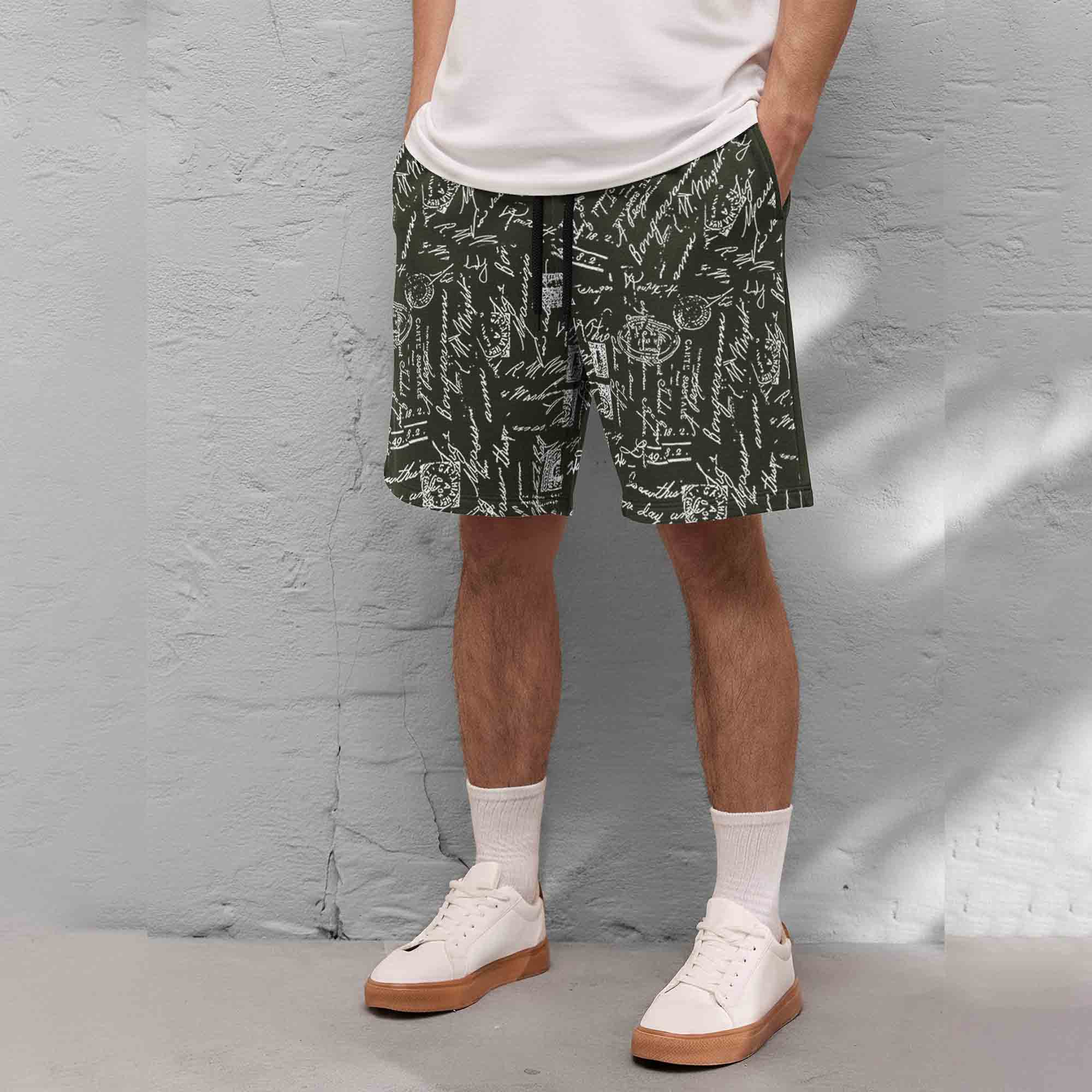 Men All Over Printed Short Olivegreen