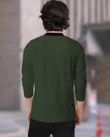 Kid Boy Full Sleeve Olivegreen T-shirt