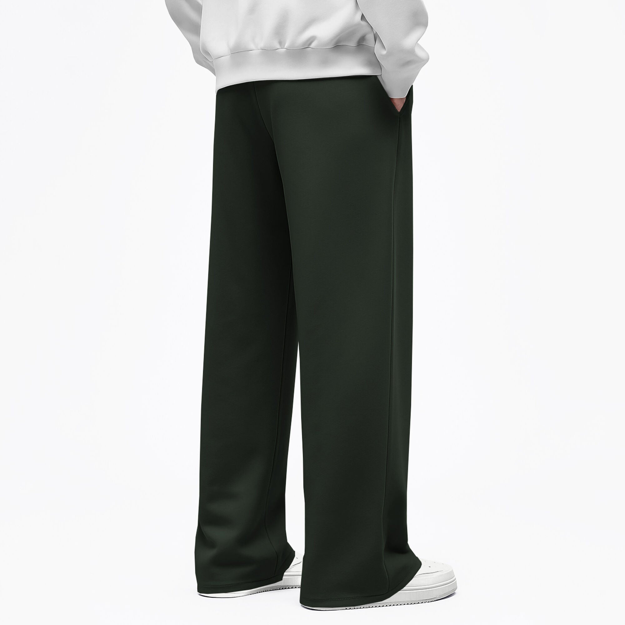 Plain Loose Fit Baggy Cargo Olivegreen