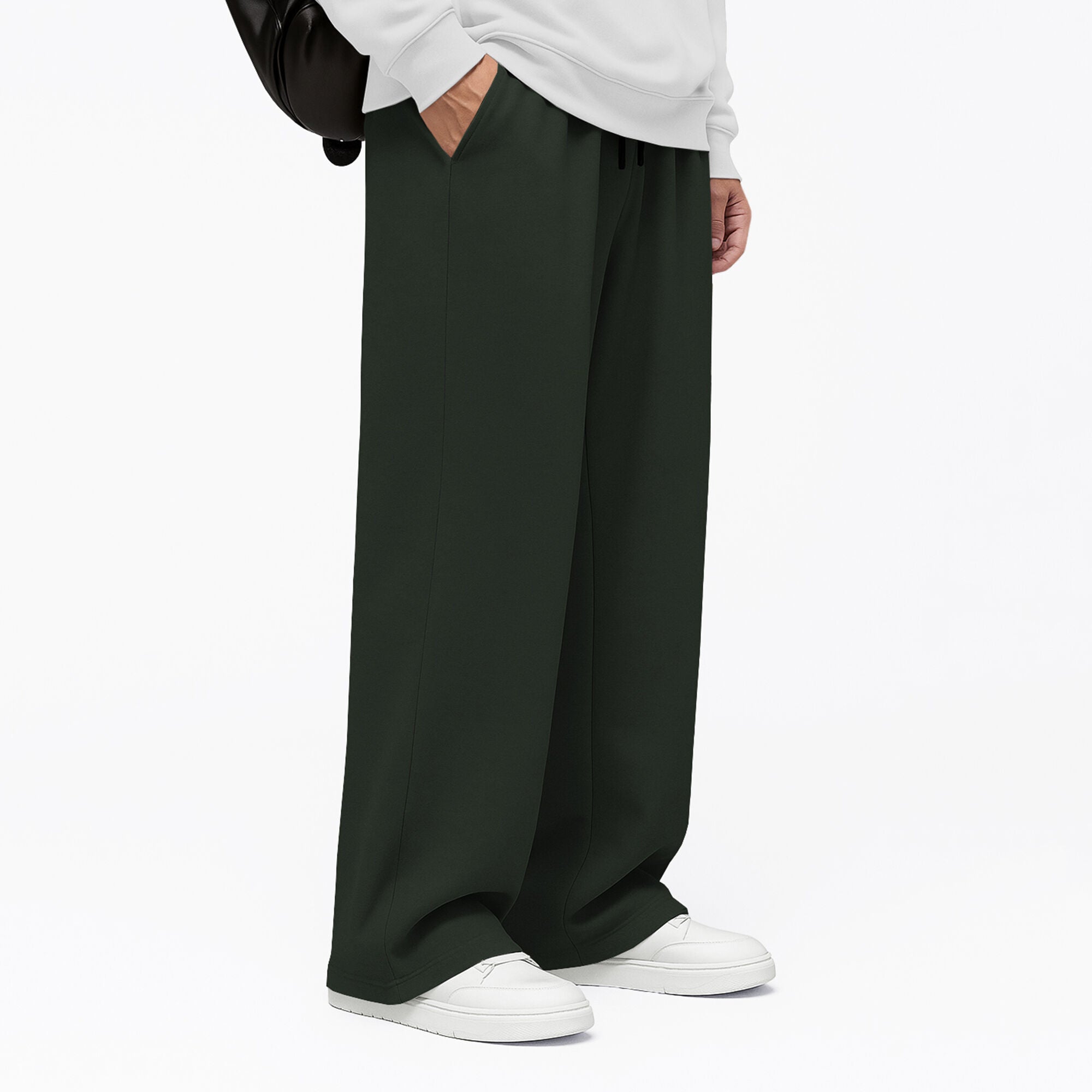 Plain Loose Fit Baggy Cargo Olivegreen