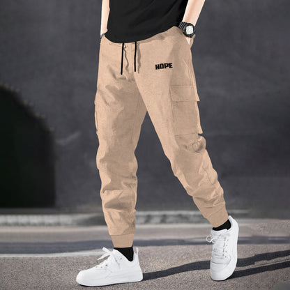 Men Solid Beige Designer Cargo Pant
