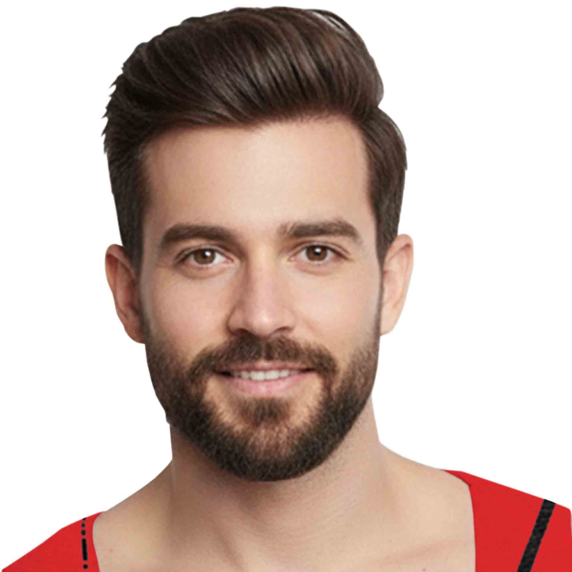 Men Red Sleeveless Abstract Printed