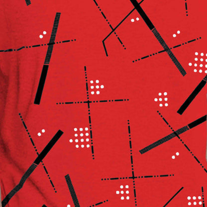 Men Red Sleeveless Abstract Printed