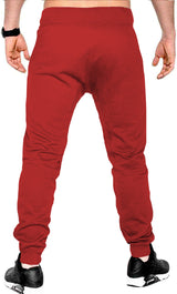 Solid Men Red Track Pants