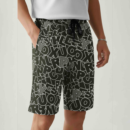 Men All Over Printed Short Olivegreen